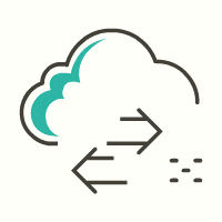 Cloud Applikationen Icon animiert